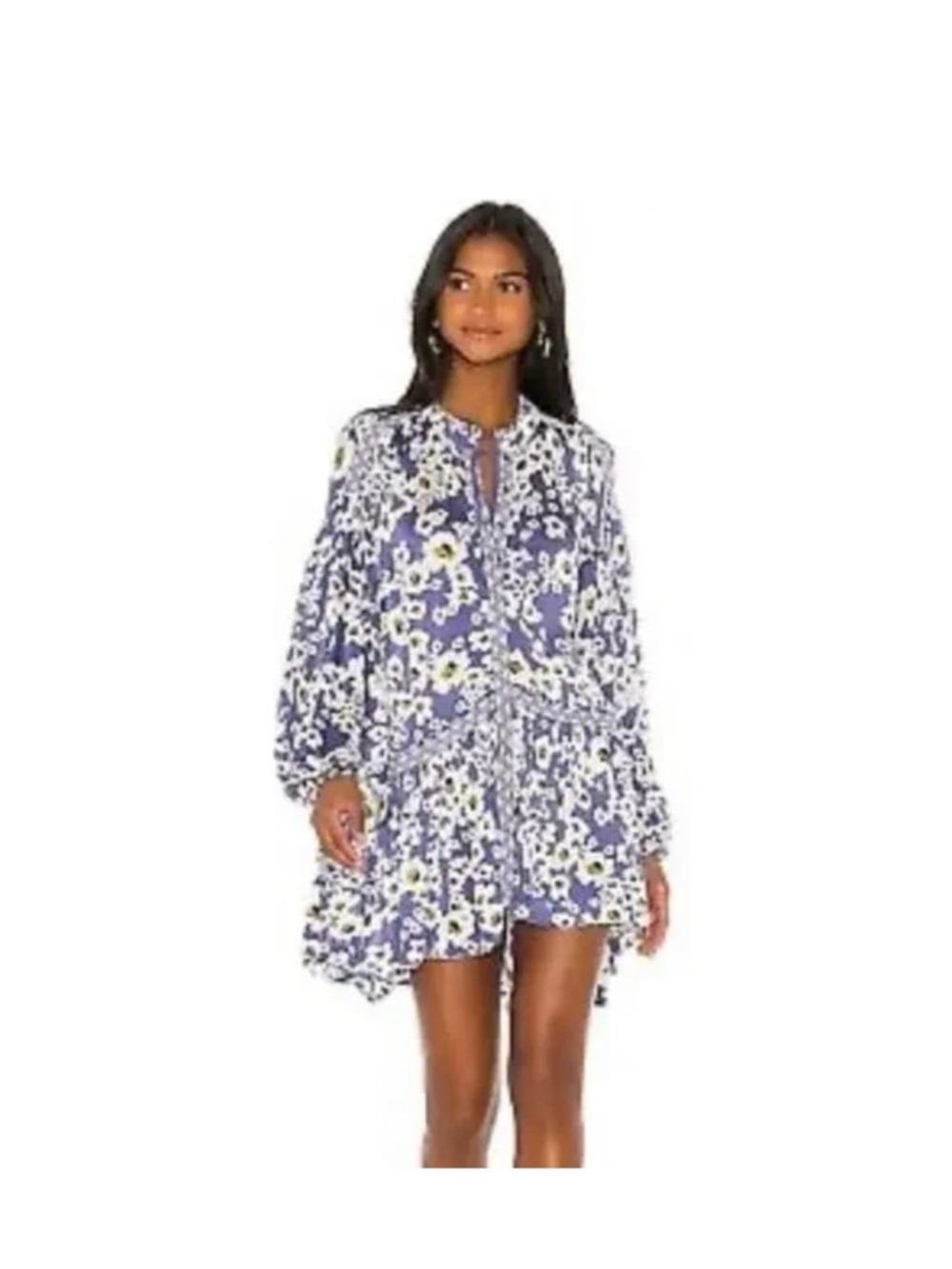 Free People Floral Long Sleeve Mini Dress, size Small!